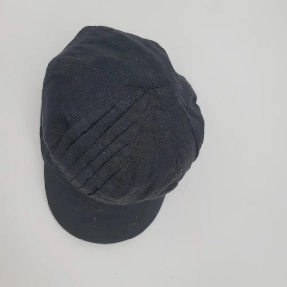 Vintage XSetmar New York Black Cabbie Boatmans Hat Stretch Fit Back Hat - Picture 5 of 11